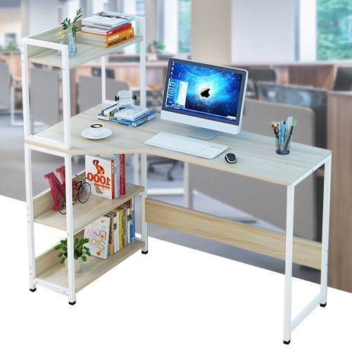 CHAIR19 TỒN KHO Bàn làm việc học tập kèm kệ sách đa năng Mẫu H2 màu ngẫu nhiên dài 100cmx cao 120 x rộng 50cm