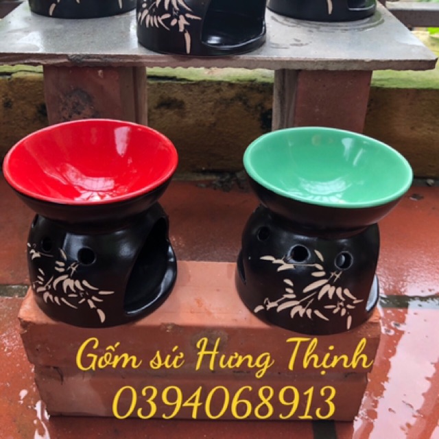 Bếp đốt tinh dầu , xả chanh , bồ kết ...  tặng 1 nến