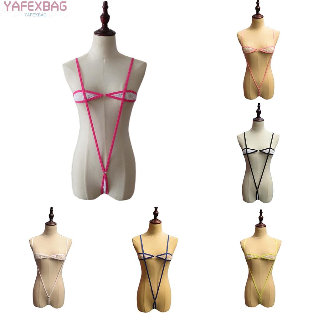 Polyester Lingerie Bra Top G-String Micro Bikini Set Swimwear Swimsuit