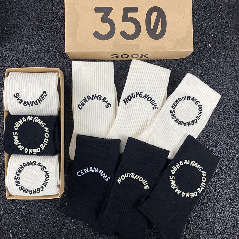 Vớ thể thao WAFNHA D629 in họa tiết chữ cái thời trang dành cho nam