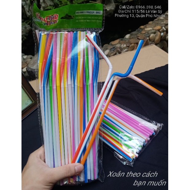 Ống Hút Nghệ Thuật TTK / Ống hút nhiều màu | Lỗ nhỏ Cafe (50ống/bịch)