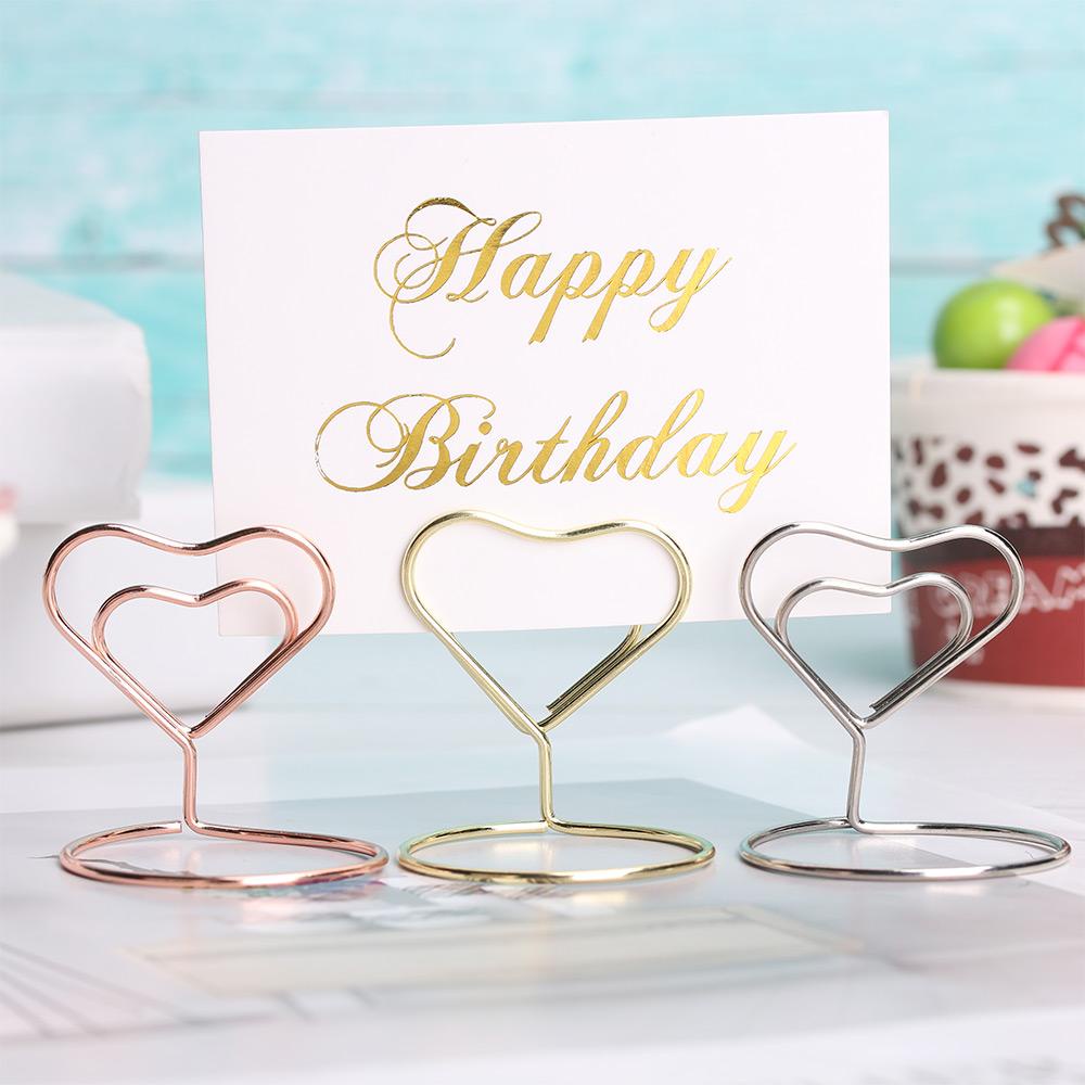 LAKAMIER 1 Kẹp Giấy Kim Loại Hình Trái Tim Thời Trang