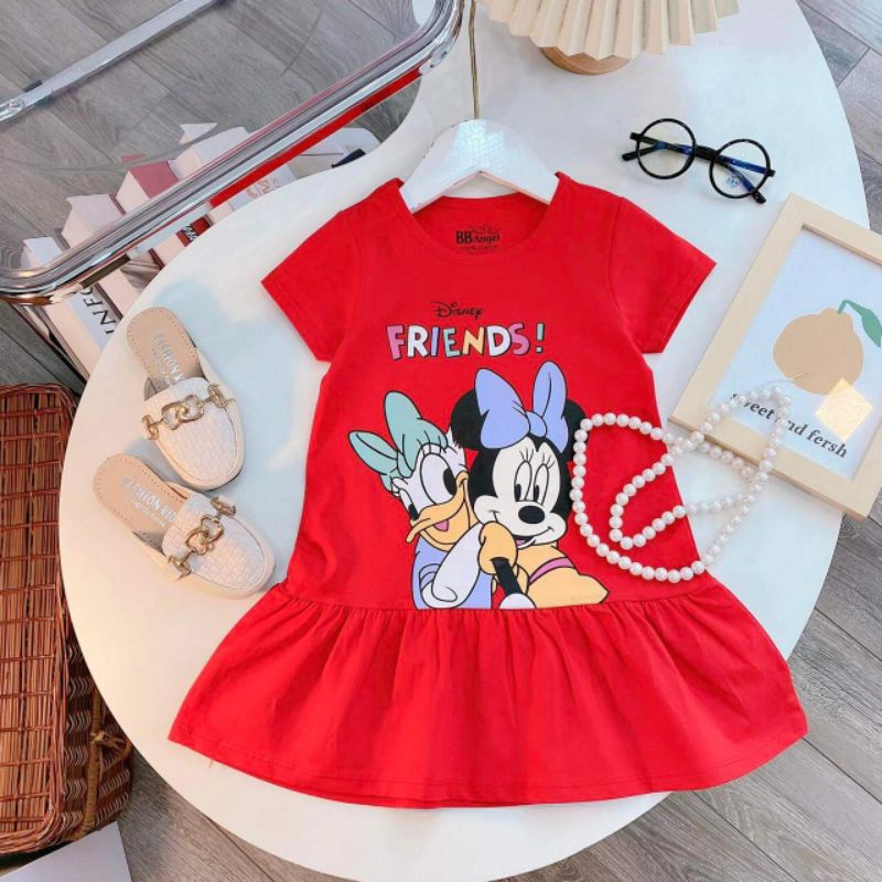 [Váy cotton hàng đẹp cao cấp] Váy - Đầm cho bé gái - Váy đuôi cá nhân vật hoạt hình, công chúa cho bé 7-26kg