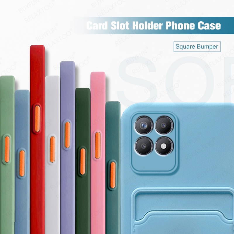 Ốp Điện Thoại Silicon Mềm Siêu Mỏng Chống Sốc Có Ngăn Đựng Thẻ Cho Xiaomi Redmi Note 11 Pro 4G 5G Global 11S 10S Note 10 Pro Max 4G