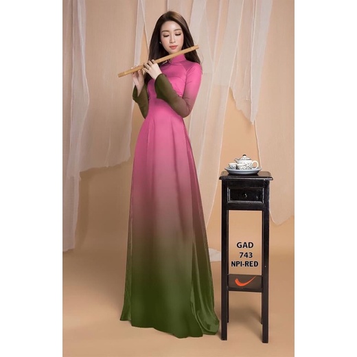 Vải áo dài màu ombre