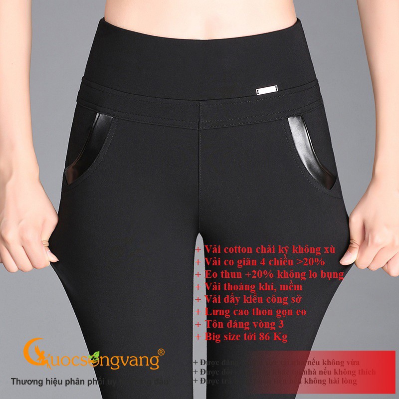 Quần nữ công sở ống ôm quần treggings lưng cao big size GLQ052 | WebRaoVat - webraovat.net.vn