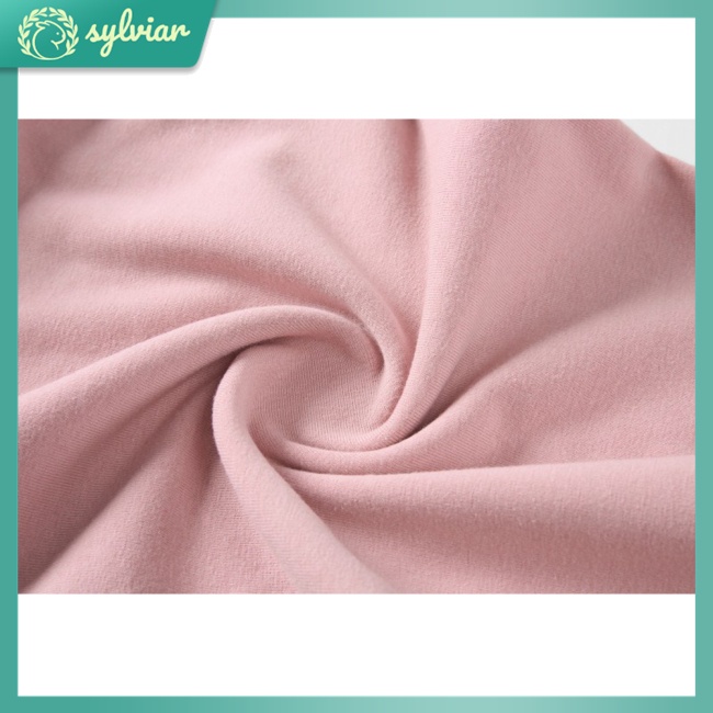 Áo Thun Cotton Tay Dài Cổ Cao Màu Trơn Dễ Thương Dành Cho Bé Gái