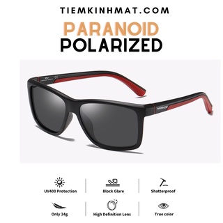 [Polarized] Kính Mát  Phân Cực Panaroid Đen Đỏ Thời Trang,Chống Nắng,Chống UV400,Tặng Kèm Hộp Cứng Khăn Lau Túi Mềm