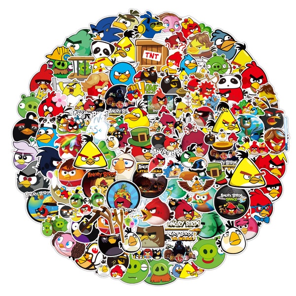 Set 100 Hình Dán Angry Birds-Series Dán Trang Trí Chống Thấm Nước