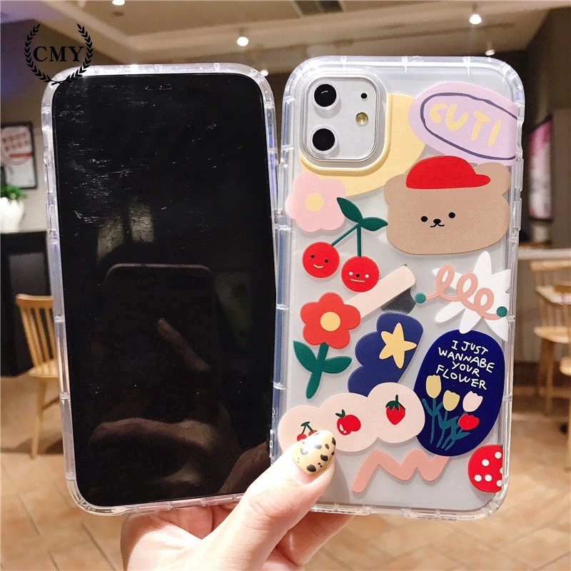 Ốp điện thoại họa tiết gấu đáng yêu cho iPhone11/11 Pro 11 Pro Max X XR XS XS MAX 6 7 8 Plus SE