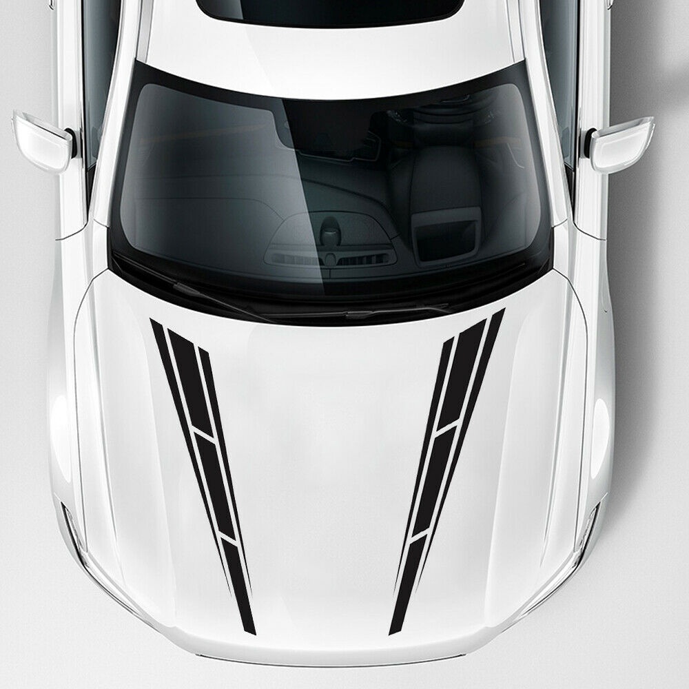 Tem Dán Nắp Capo, Mui Xe Ô Tô Họa Tiết Kẻ Sọc Cá Tính