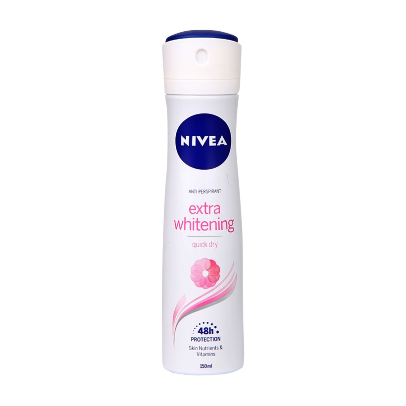 Xịt Khử Mùi Nivea Extra Whitening Spray 150ml