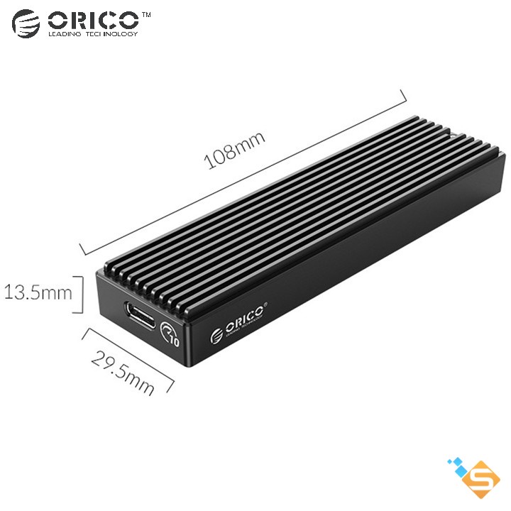 Hộp Đựng Ổ Cứng SSD ORICO M2 NVME M2PJ-C3  Kèm Cáp USB Type-C USB 3.1 Gen 2 Tốc Độ 10Gbps Vỏ Nhôm - Bảo Hành 1 Năm