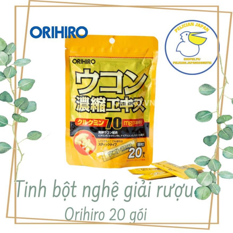 Tinh bột nghệ giải rượu Orihiro 20 gói