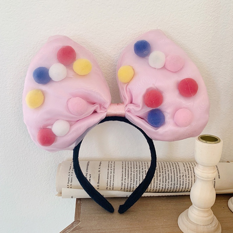 Băng Đô Nơ Lớn Bằng Lông Xù Làm Phụ Kiện Chụp Ảnh Sân Khấu