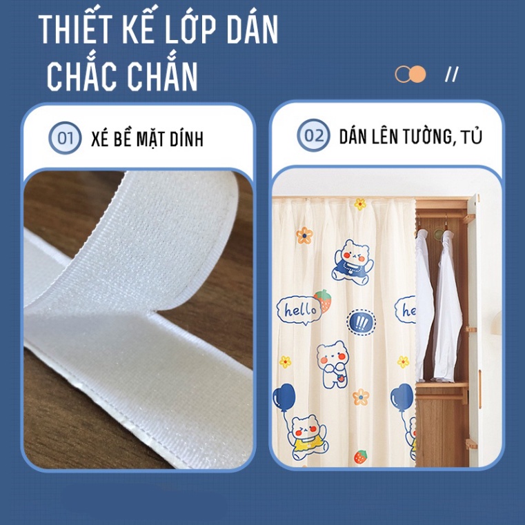 Rèm cửa dán tường chống nắng, rèm cửa dán trang trí cửa sổ - phòng khách dễ dàng lắp đặt không khoan đục