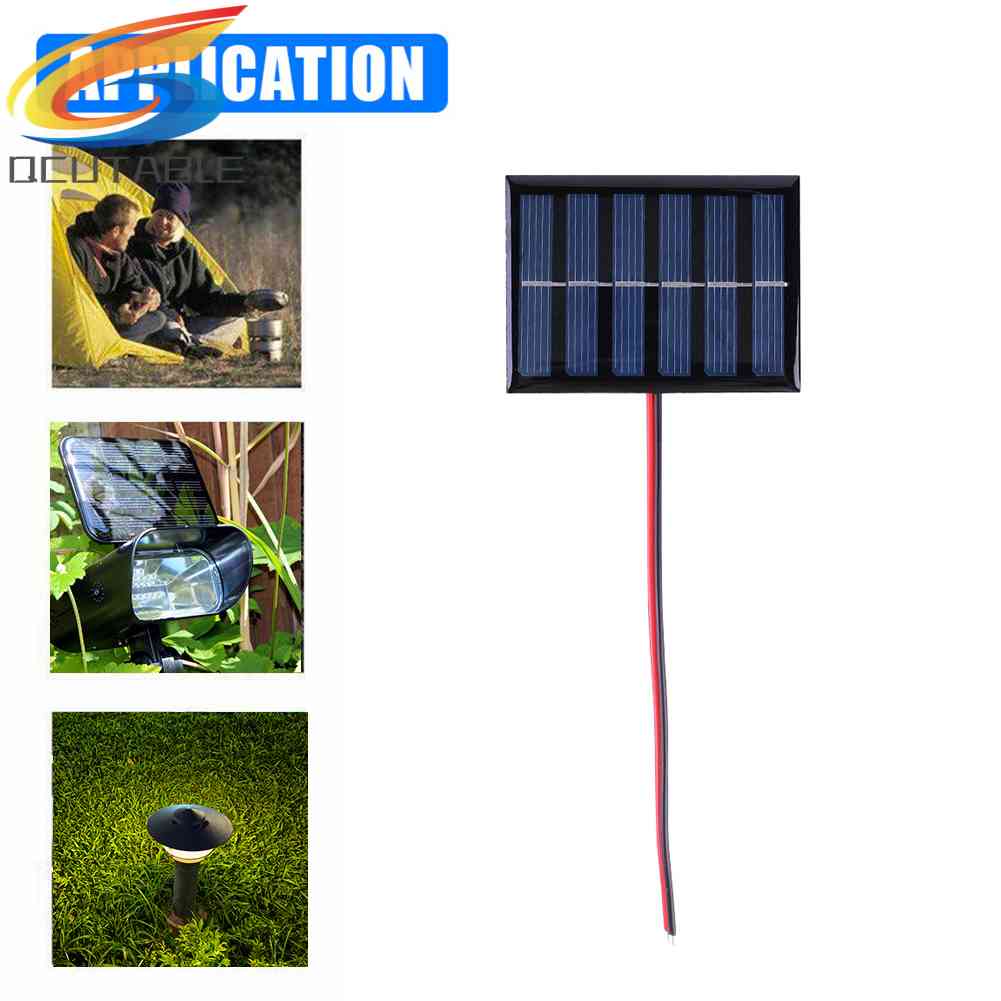 Bộ 1 / 2 Tấm Pin Năng Lượng Mặt Trời Mini 1W 3V 100MA