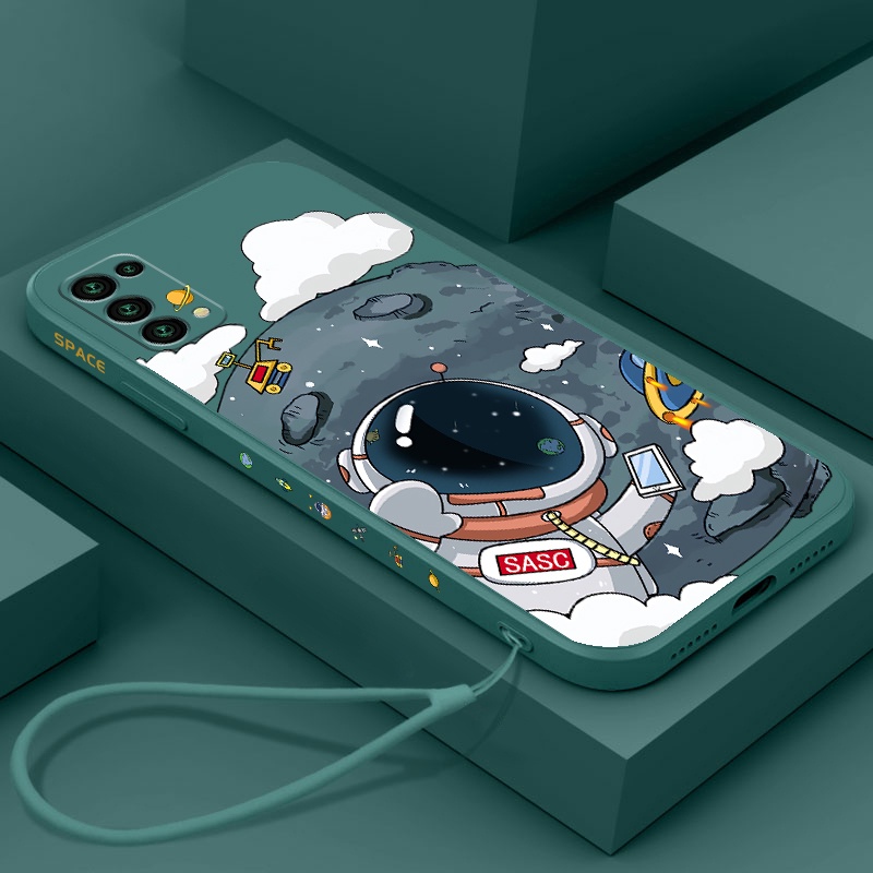 Ốp Điện Thoại TPU Silicon Thẳng Hình Phi Hành Gia Cho oppo reno 4 reno 5 reno 3 reno2 f reno 6 reno 7