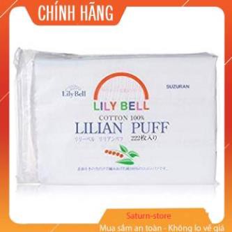 Bông tẩy trang Lily Bell 222 miếng 100% cotton mềm mịn và cực kỳ mỏng. Mỏng nhưng dai và không hề bị xơ bông