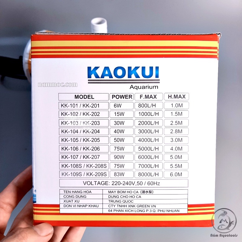 Máy Bơm Thế Hệ Mới Siêu Êm - Tiết Kiệm Điện Cho Hồ Cá Koi KAOKUI 106 | 107 | 08S | 109S