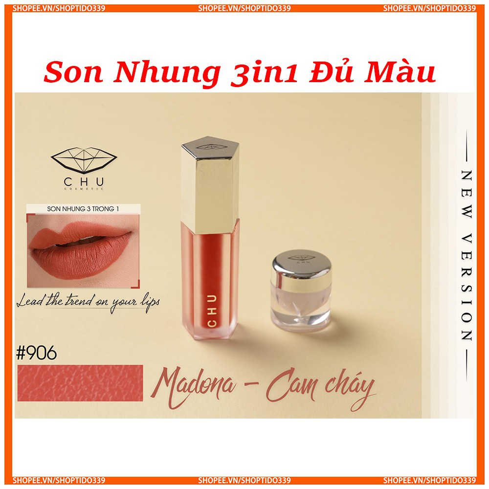 Son Chu Nhung Liptick Chính hãng [ son nhung - chu cosmetic ]