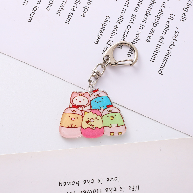 Móc khóa RUIXIANG làm từ nhựa acrylic họa tiết nhân vật hoạt hình anime dễ thương