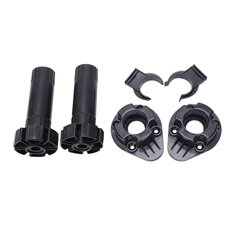 Set 2 Chân Nhựa Màu Đen Có Thể Điều Chỉnh Chiều Cao Cho Tủ Chén