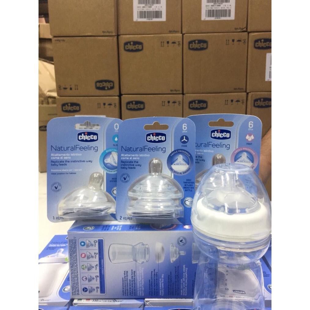 810231 Núm ty nghiêng Pisa Natural Feeling chảy trung bình Chicco 2M+