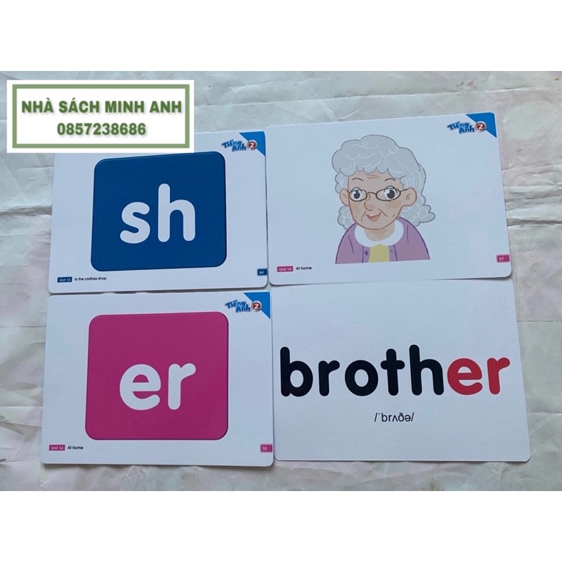 Combo mindmap và Flashcards Tiếng Anh lớp 2 mới nhất của bộ giáo dục năm học 2021( ép plastics bền đẹp)