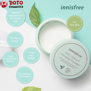 [MẪU MỚI] Phấn phủ kiềm dầu Innisfree dạng bột khoáng Innisfree No Sebum Mineral Powder 5g