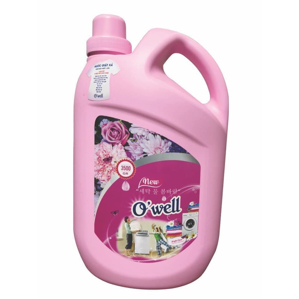 Chai nước giặt xả Owell  hương nước hoa 3500ml.