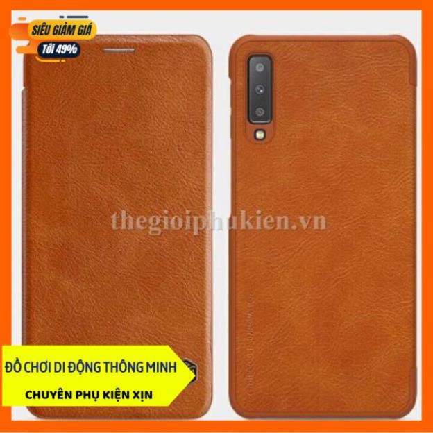 [HÀNG CHẤT] Bao da thật Galaxy A7 2018/ A750 hiệu Nillkin QIN chính hãng