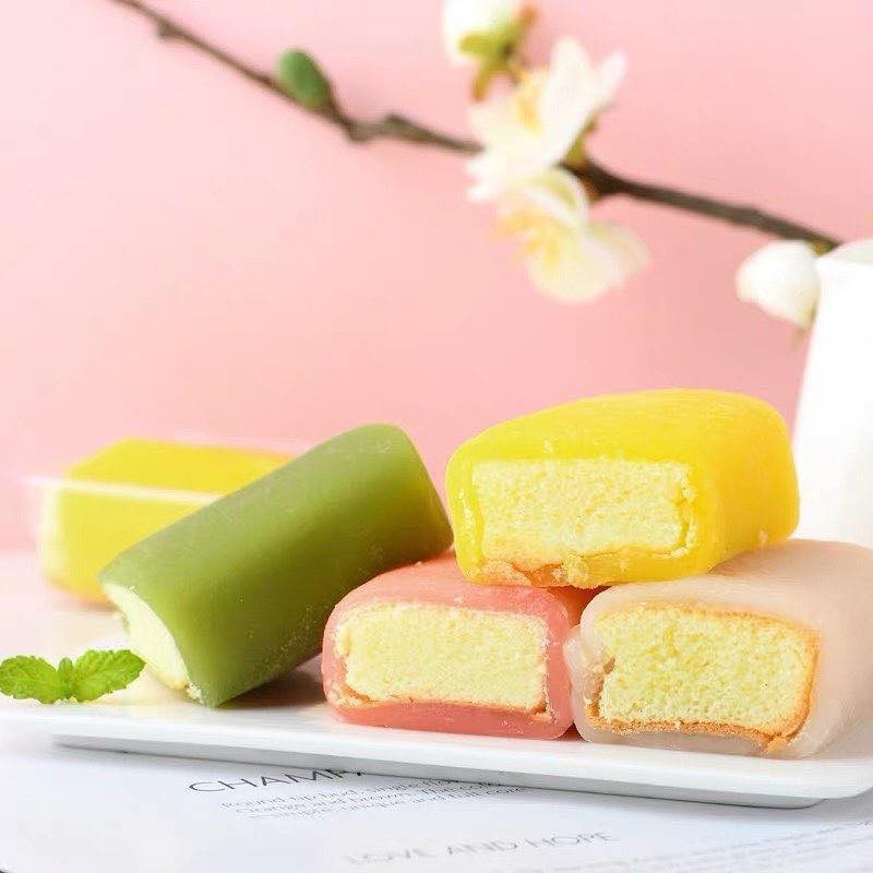 BÁNH MOCHI KẸP BÔNG LAN: TRÀ XANH,SỮA,DÂU,XOÀI / BÁNH PHU THÊ TRÀ XANH, SỮA, DÂU, XOÀI