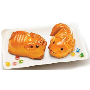 KHUÔN TRUNG THU GÕ 250 GRAM HÌNH MẸ CON NHÀ LỢN