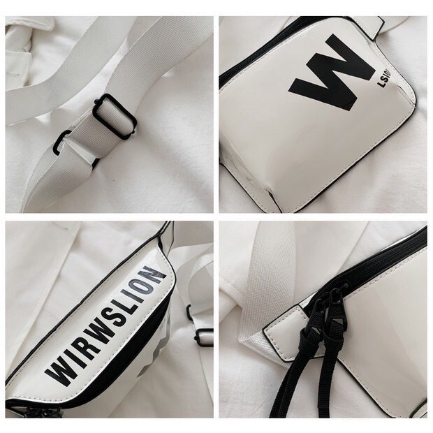 Túi Bao Tử Nữ Hot Trend Nhựa PU Chống Nước in Hình W