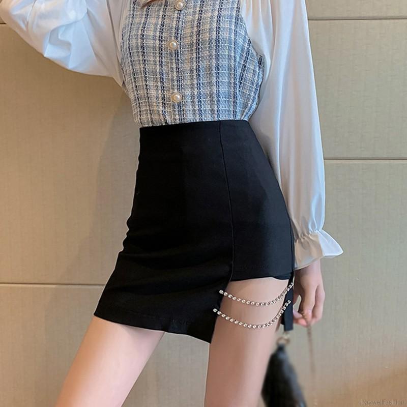 Chân váy eo cao thiết kế theo phong cách quyến rũ hợp thời trang cho nữ