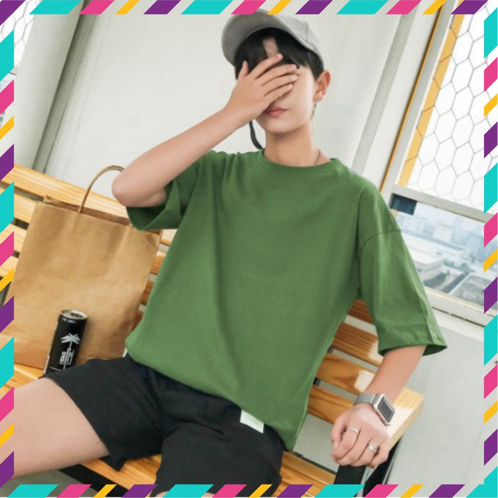 Áo Thun Tay Lỡ Unisex Trơn Nhiều Màu Siêu Hot | BigBuy360 - bigbuy360.vn