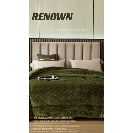 Chăn lông cừu mềm mướt RENOWN hàng xuất châu âu kích thước đại 2m2x2m4 nặng 5kg siêu ấm siêu giữ nhiệt hoạ tiết sang