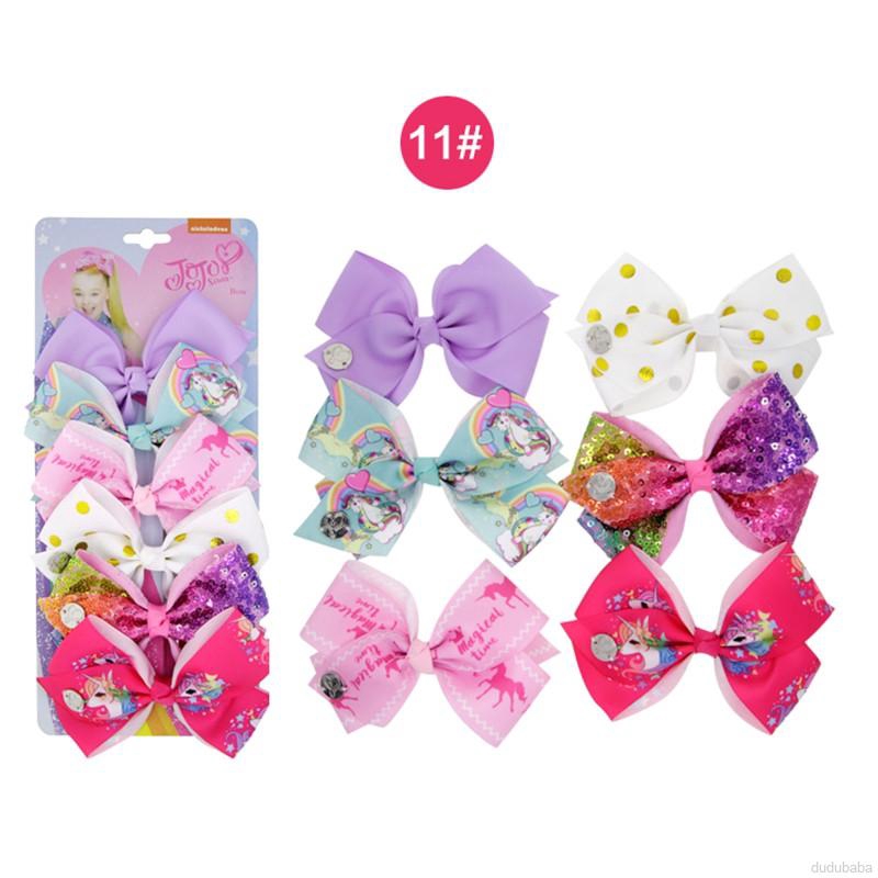 Set 6 Kẹp Tóc Nơ Cho Bé Gái