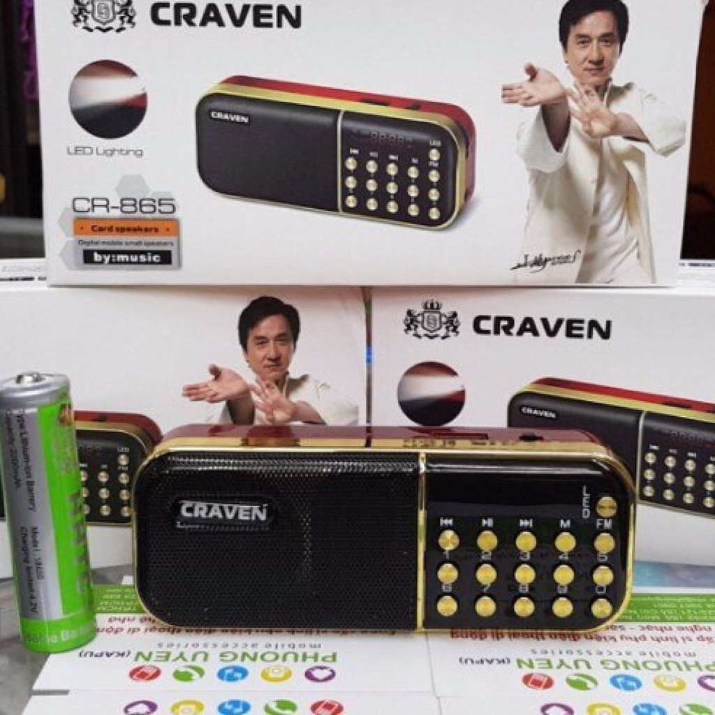 Loa cắm thẻ, đài FM, radio, usb craven cr-865 - BH 3 tháng