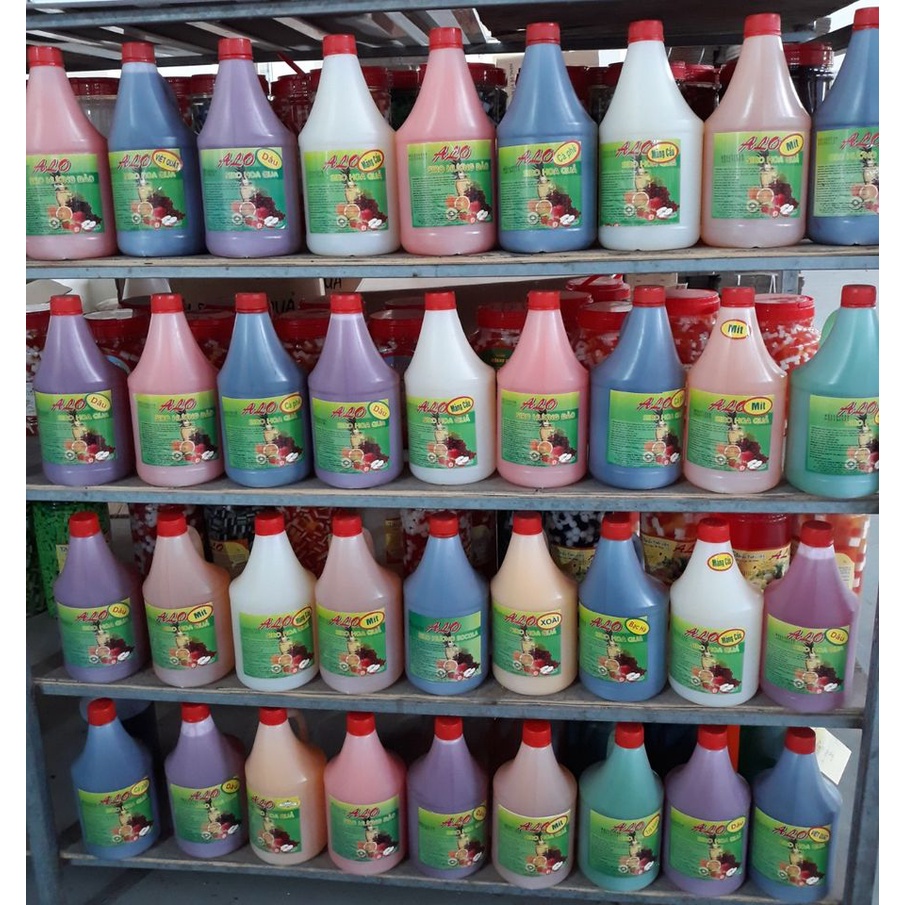 Siro hoa quả Alo nhiều vị thơm ngon sánh mịn - can 2L