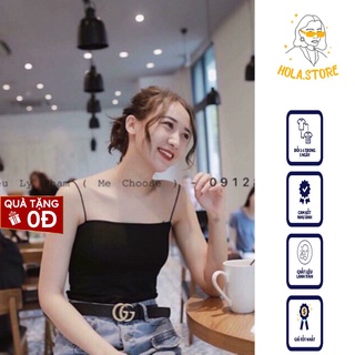 Croptop nữ 🌸FREESHIP🌸 Áo 2 dây croptop quai mảnh sang chảnh với hai màu đen/trắng ulzzang siêu hot Mylady