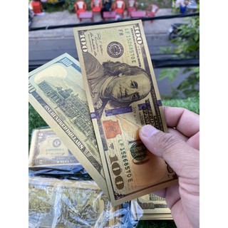 Combo 5 Tờ tiền 1.000.000$/100$/2$ mạ vàng