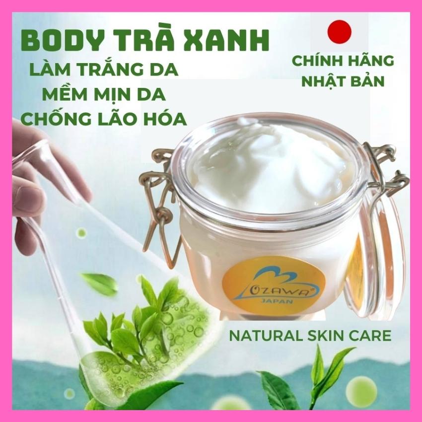 Kem Body Trắng Da Dưỡng Ẩm Cấp Tốc Nhật Bản OZAWA BODY CREAM MATCHA 200g.Làm trắng nhanh, mịn mịn da, cấp ẩm shop bomby