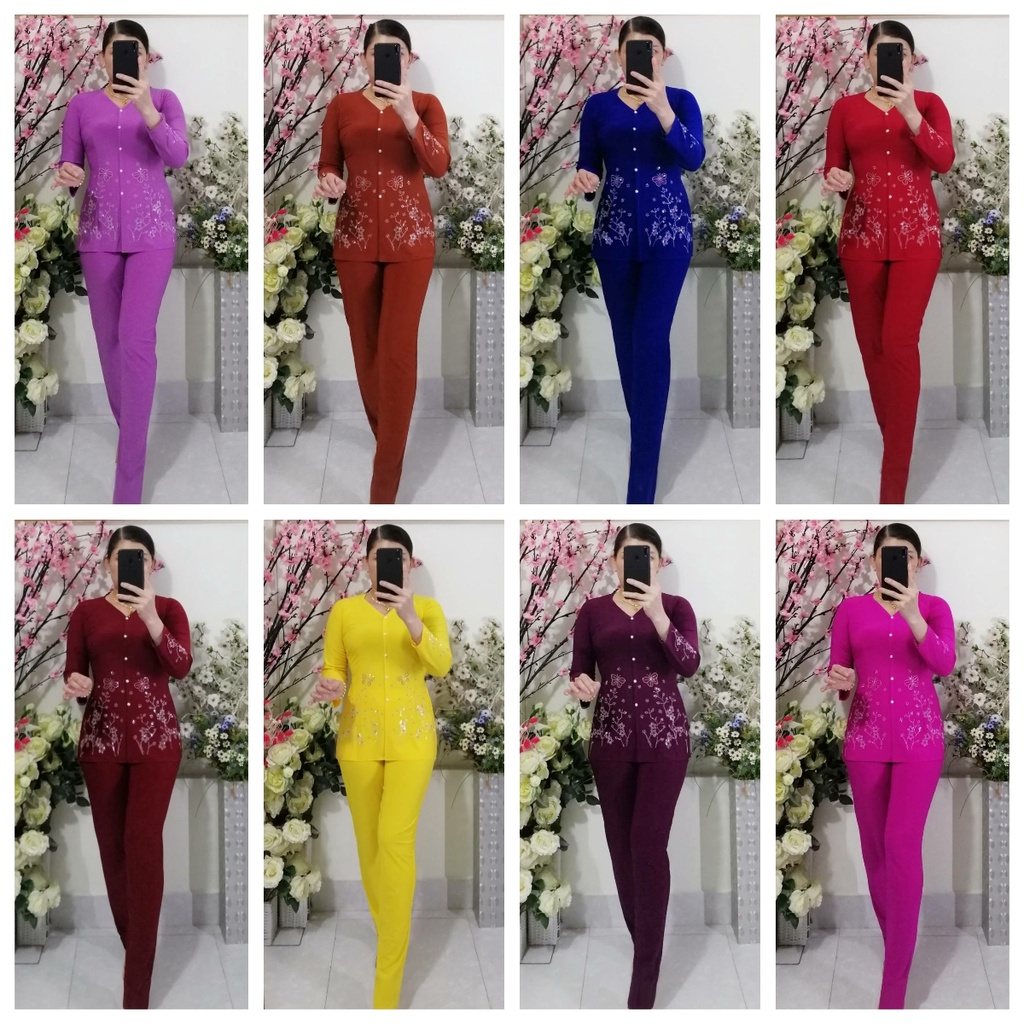 Bộ Bà Ba Hoa Đá Ống Ôm - Mã MO