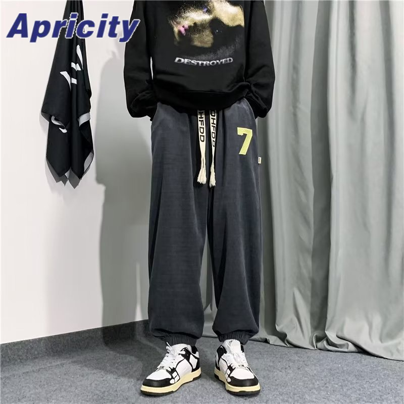 Quần Legging Thể Thao Dáng Rộng Phong Cách Hong Kong Thời Trang Xuân Thu Cho Nam