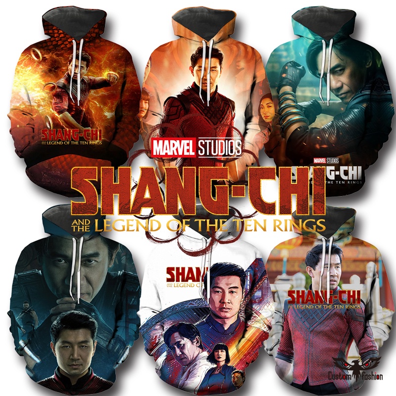 Áo Khoác Thể Thao Có Mũ Trùm Đầu In Hình Marvel Shang-Chi and the Legend of the Ten Ring Cho Nam