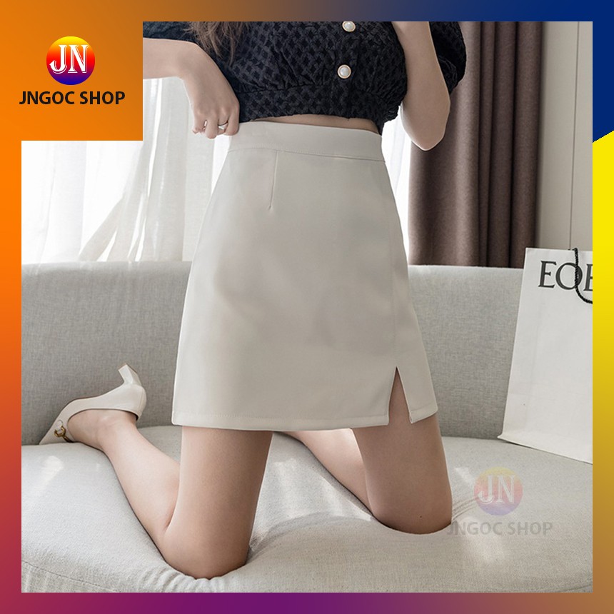 Chân váy chữ A xẻ tà lưng cao công sở, Chân váy ngắn nữ đen trắng siêu đẹp | BigBuy360 - bigbuy360.vn