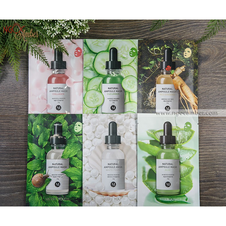 Mặt Nạ Dưỡng Da Thiên Nhiên Merry Youth Natural Ampoule Giúp Trẻ Hóa, Làm Da Mịn Màng