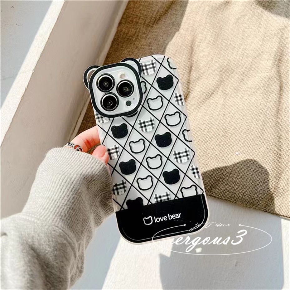 Ốp Điện Thoại Mềm Họa Tiết Gấu Thời Trang Cho iPhone 14 13 12 11 Pro Max SE2020 X XR Xs Max 7 8 6 6s Plus